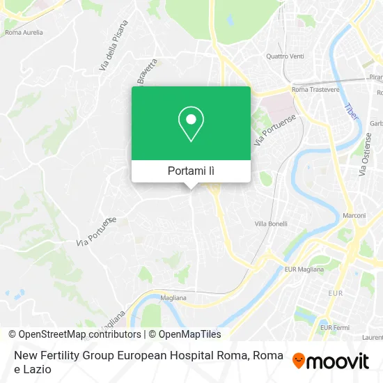 Mappa New Fertility Group European Hospital Roma