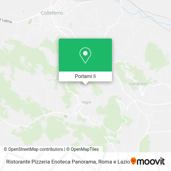 Mappa Ristorante Pizzeria Enoteca Panorama