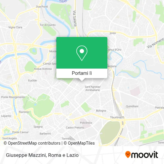 Mappa Giuseppe Mazzini