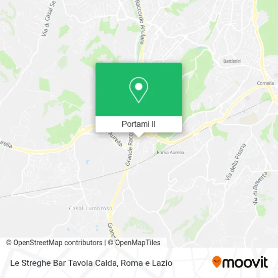 Mappa Le Streghe Bar Tavola Calda