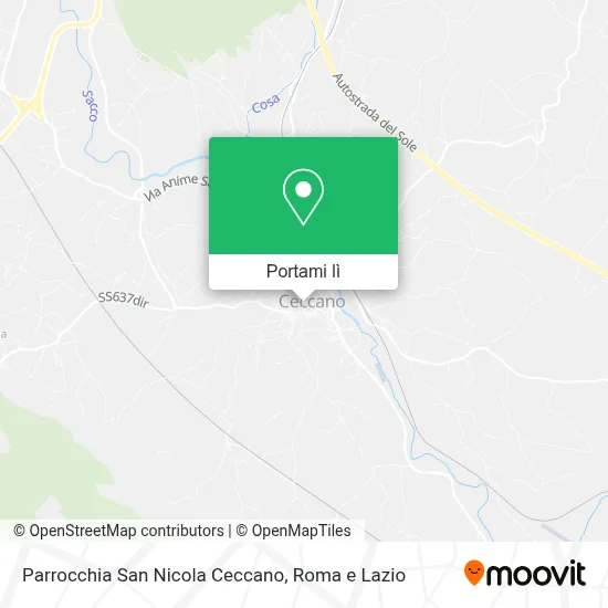 Mappa Parrocchia San Nicola Ceccano