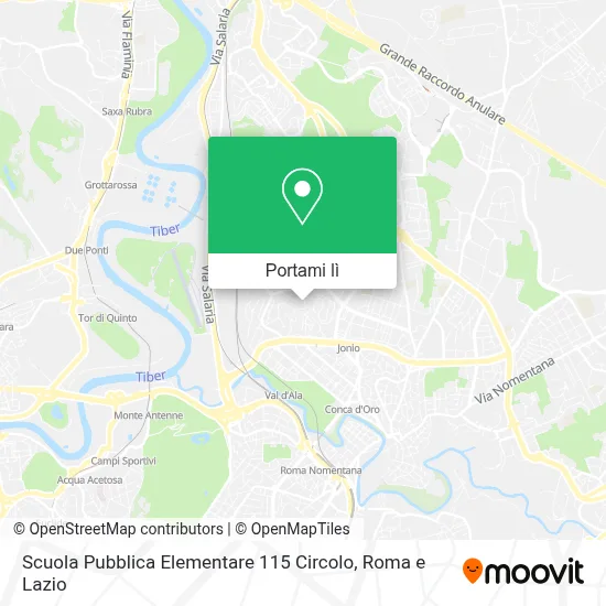 Mappa Scuola Pubblica Elementare 115 Circolo