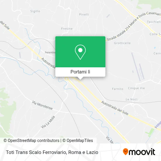 Mappa Toti Trans Scalo Ferroviario
