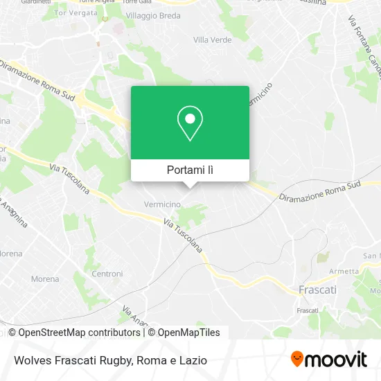 Mappa Wolves Frascati Rugby