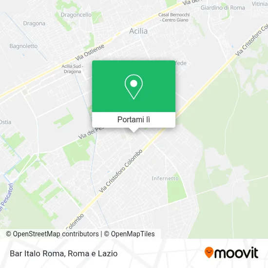 Mappa Bar Italo Roma