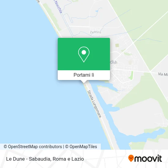 Mappa Le Dune - Sabaudia