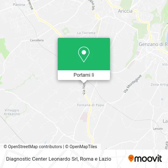 Mappa Diagnostic Center Leonardo Srl