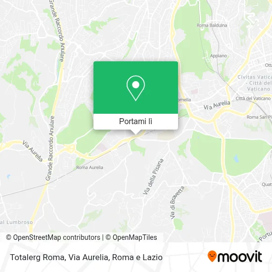 Mappa Totalerg Roma, Via Aurelia