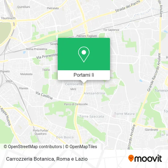 Mappa Carrozzeria Botanica