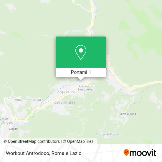 Mappa Workout Antrodoco