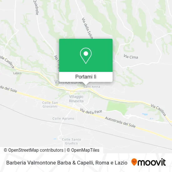 Mappa Barberia Valmontone Barba & Capelli