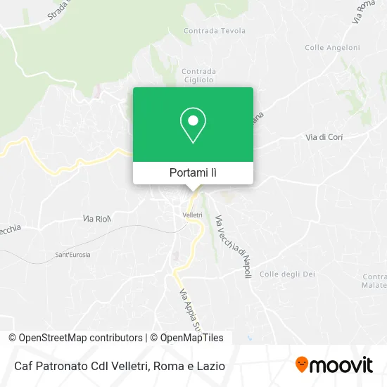 Mappa Caf Patronato Cdl Velletri