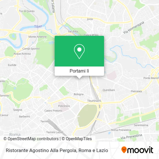 Mappa Ristorante Agostino Alla Pergola