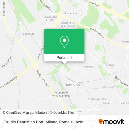 Mappa Studio Dentistico Dott. Milana