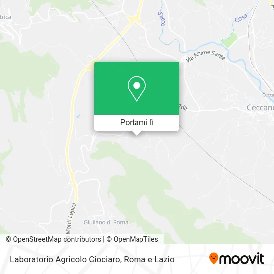 Mappa Laboratorio Agricolo Ciociaro