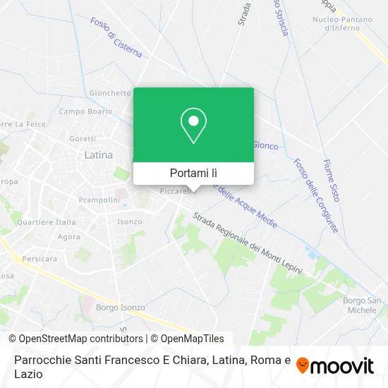 Mappa Parrocchie Santi Francesco E Chiara, Latina