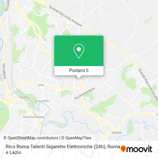Mappa Rico Roma Talenti Sigarette Elettroniche (24h)