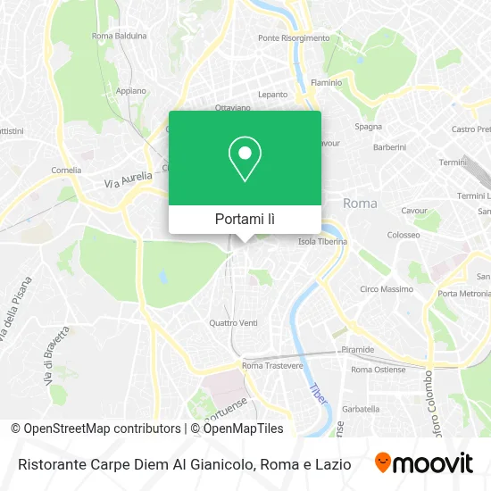 Mappa Ristorante Carpe Diem Al Gianicolo