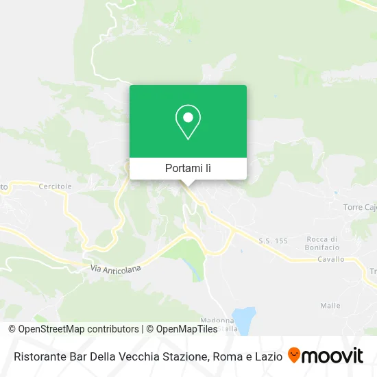 Mappa Ristorante Bar Della Vecchia Stazione