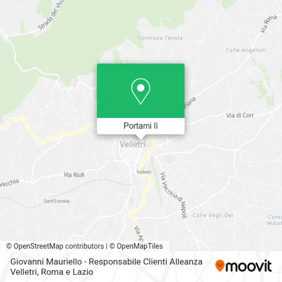 Mappa Giovanni Mauriello - Responsabile Clienti Alleanza Velletri