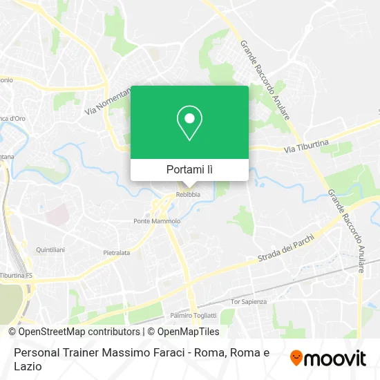Mappa Personal Trainer Massimo Faraci - Roma