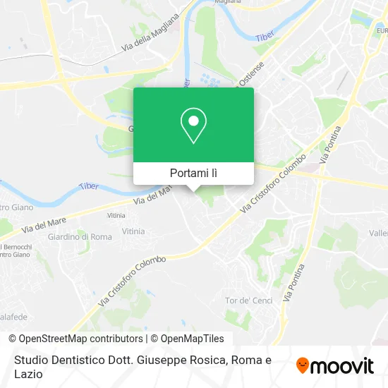 Mappa Studio Dentistico Dott. Giuseppe Rosica
