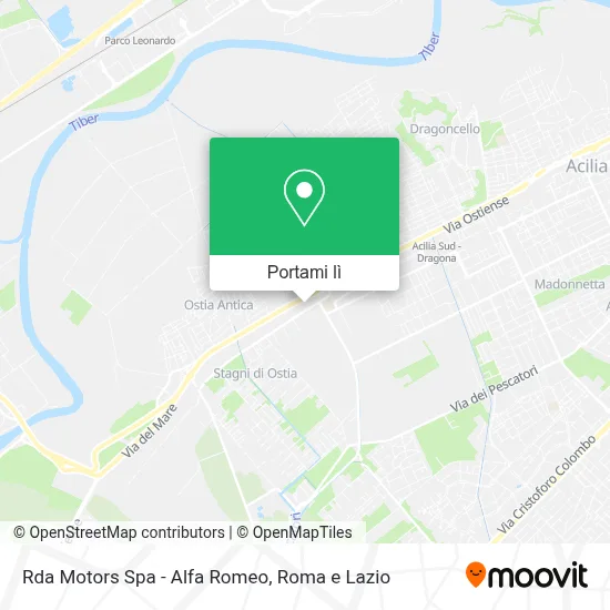 Mappa Rda Motors Spa - Alfa Romeo