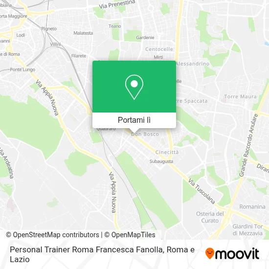 Mappa Personal Trainer Roma Francesca Fanolla