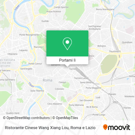 Mappa Ristorante Cinese Wang Xiang Lou