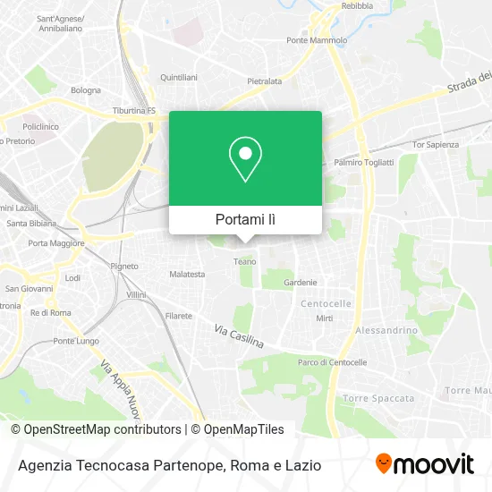 Mappa Agenzia Tecnocasa Partenope