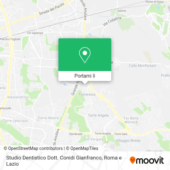 Mappa Studio Dentistico Dott. Conidi Gianfranco