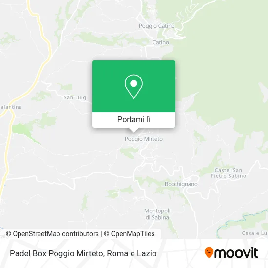 Mappa Padel Box Poggio Mirteto