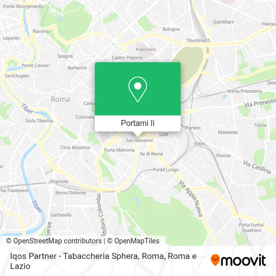 Mappa Iqos Partner - Tabaccheria Sphera, Roma