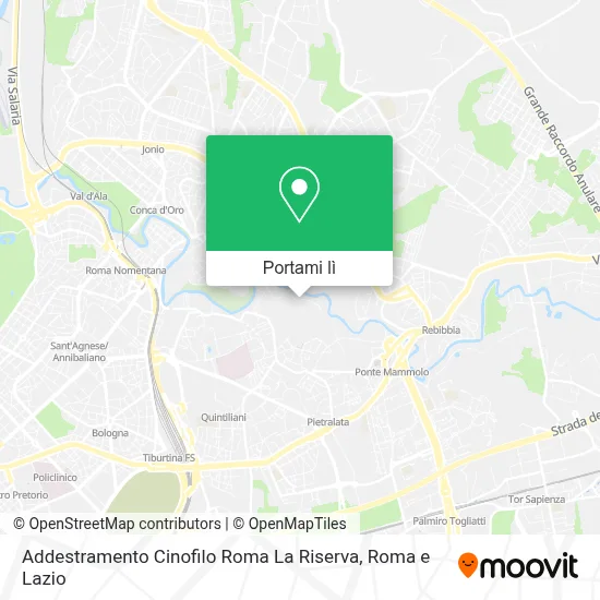 Mappa Addestramento Cinofilo Roma La Riserva