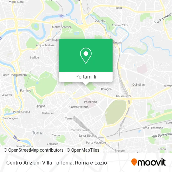 Mappa Centro Anziani Villa Torlonia