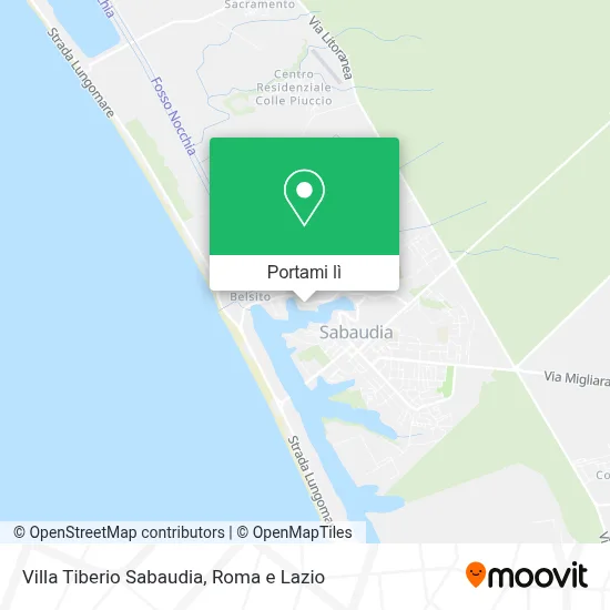 Mappa Villa Tiberio Sabaudia