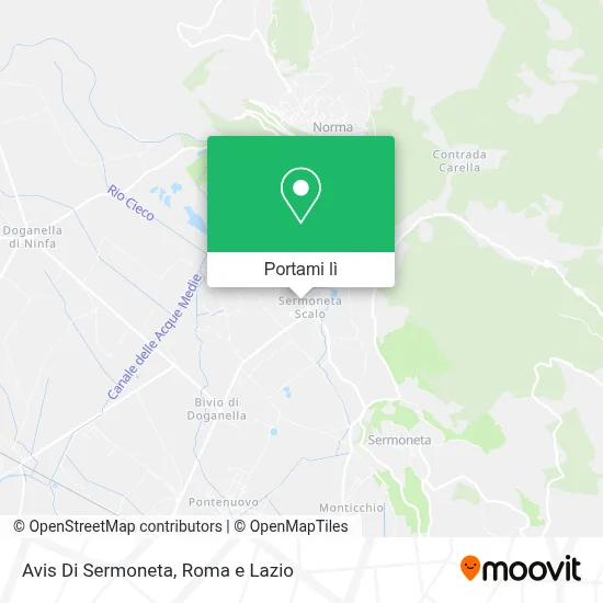 Mappa Avis Di Sermoneta