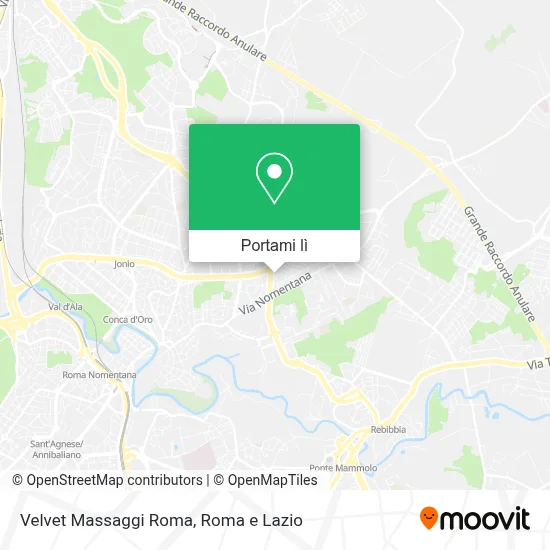 Mappa Velvet Massaggi Roma
