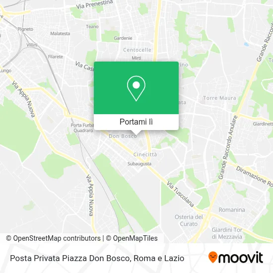 Mappa Posta Privata Piazza Don Bosco