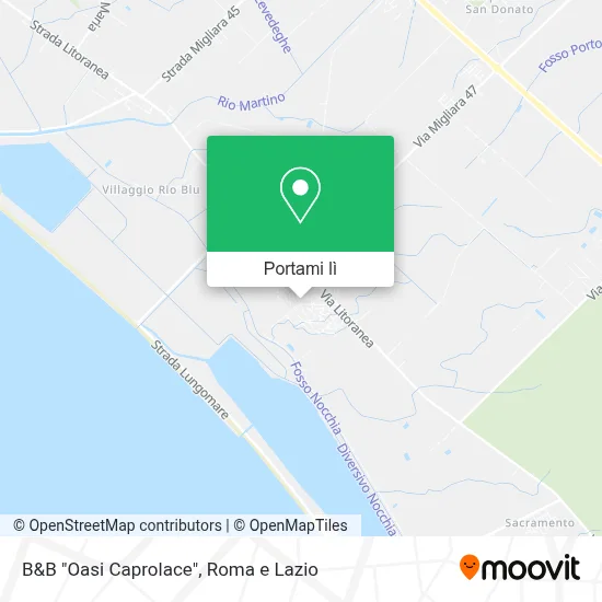 Mappa B&B "Oasi Caprolace"