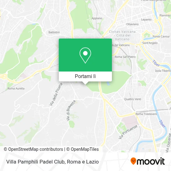 Mappa Villa Pamphili Padel Club