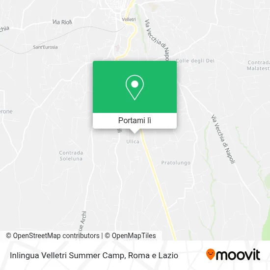 Mappa Inlingua Velletri Summer Camp
