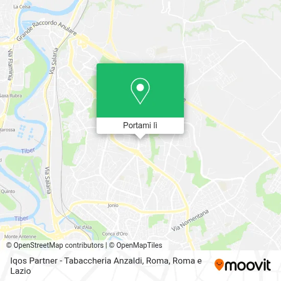 Mappa Iqos Partner - Tabaccheria Anzaldi, Roma