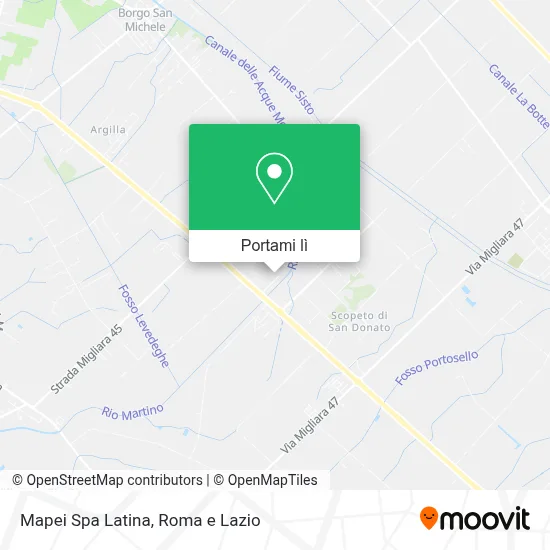 Mappa Mapei Spa Latina