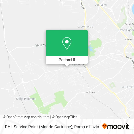 Mappa DHL Service Point (Mondo Cartucce)