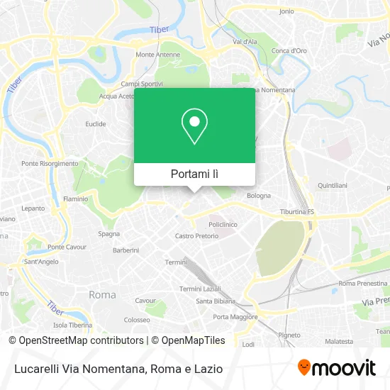 Mappa Lucarelli Via Nomentana