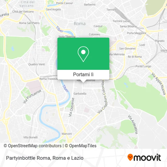 Mappa Partyinbottle Roma
