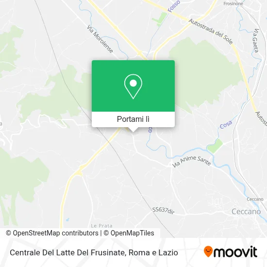 Mappa Centrale Del Latte Del Frusinate