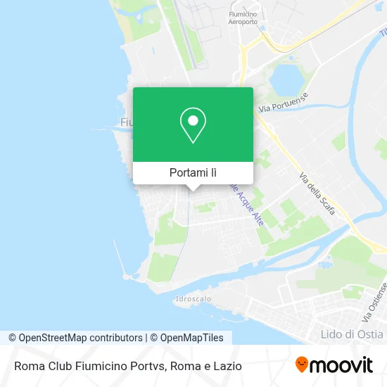 Mappa Roma Club Fiumicino Portvs
