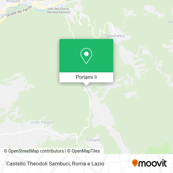 Mappa Castello Theodoli Sambuci